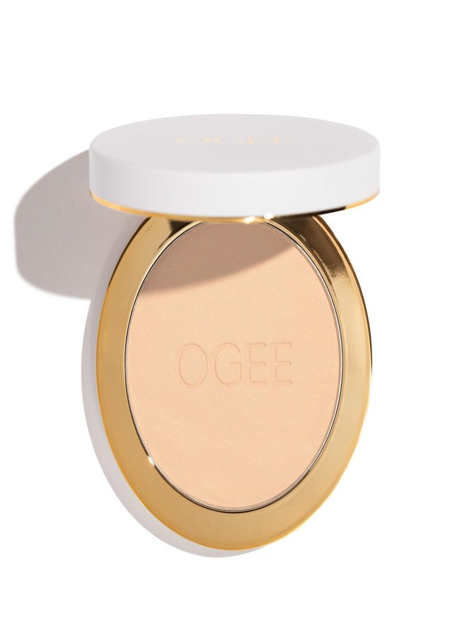 Ogee Sculpted Skin-Perfecting Makeup Setting Powder - Sand - FULL SET (Case & Refill) - Lightweight Powder Foundation Made with 70% Organic Ingredients - Image 1